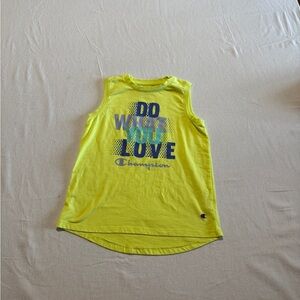 Champion Bright Yellow Graphic Tank‎ Girls Size 10/12